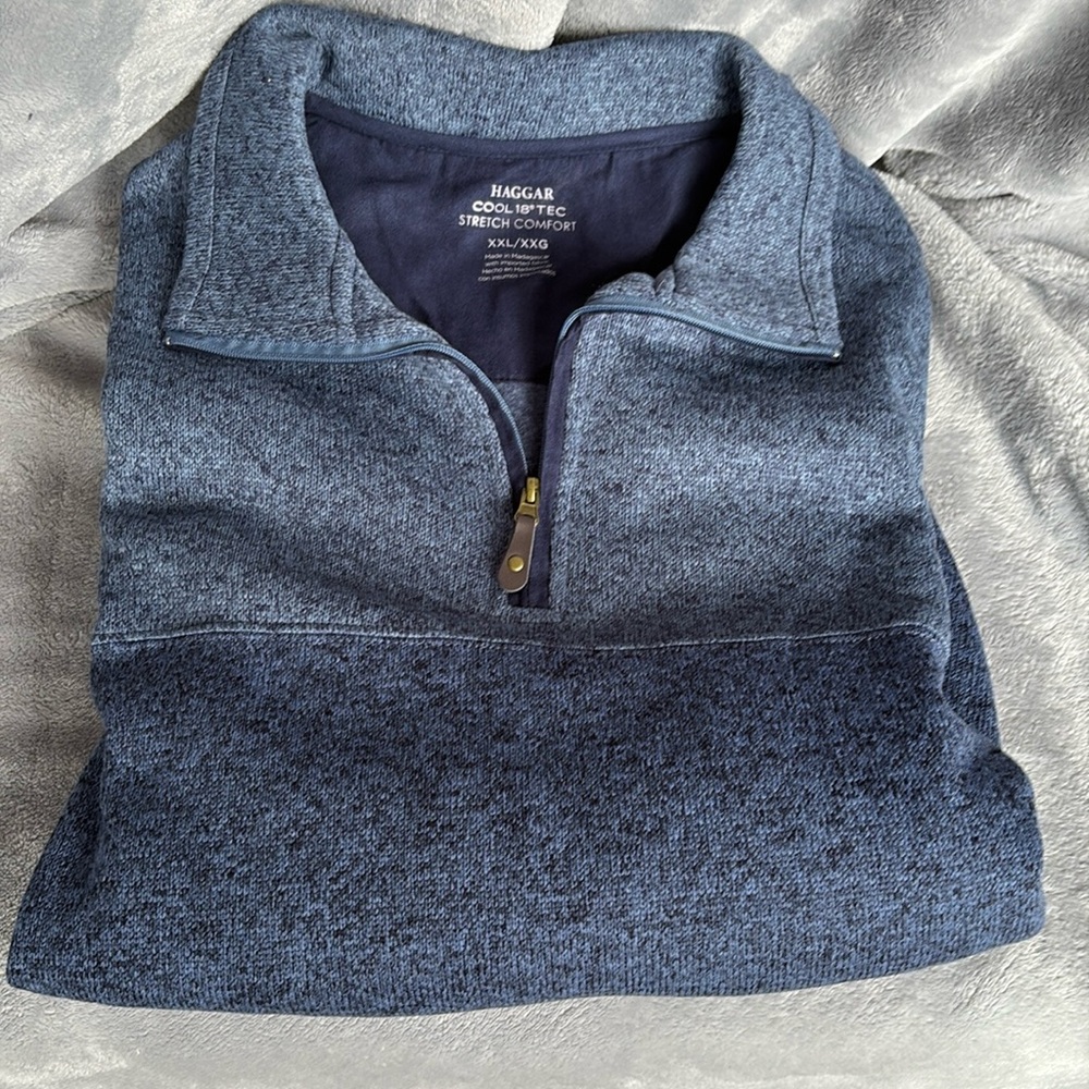 Haggar Men's cool 18 Tec Comfort Sweatshirt Zip up